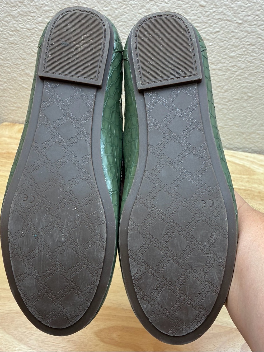 Vionic Olive Green Croc-Embossed Ballet Flats - Picture 7 of 7